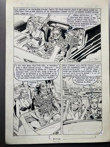 Pretty Original Board The 13th Spy Nick Carter 1975 PL 17