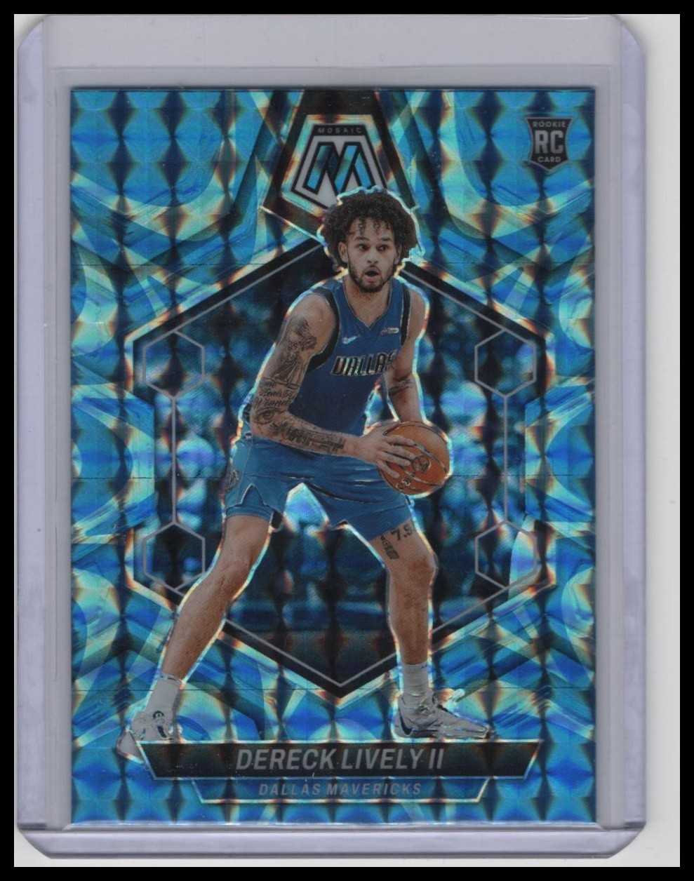 2023-24 Panini Mosaic #248 Dereck Lively II Reactive Blue