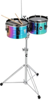 Latin Percussion Tony Succar Signature Timbalitos - Rainbow Chrome