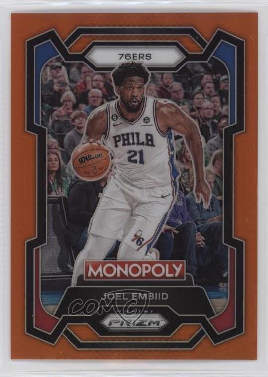 2023-24 Panini Prizm Monopoly Orange Prizm 90/124 Joel Embiid #69 19fv