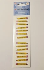 Mrs. Grossman's Stickers Lot 2 Strips  New  Package ~Sparkle Pencils~HTF RARE