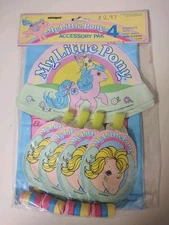 Vintage G1 MIB My Little Pony Birthday Party Supplies Hats  Blowouts Loot Bags 