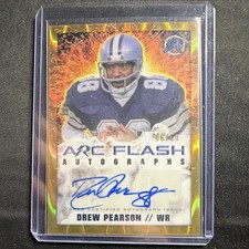 Leaf Arc Flash Autographs Drew Pearson 06/50 Cowboys Serial # Auto