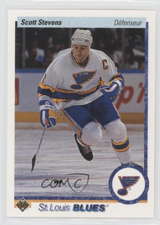 1990-91 Upper Deck French Scott Stevens #436 HOF 1md