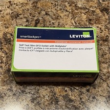 Leviton SmartlockPro GFNT2-E Self-Test GFCI Outlet Black 20A 125V