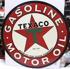 Vintage Texaco Gasoline Motor Oil Rare Advertising 24" Oval Shaped Sign Décor