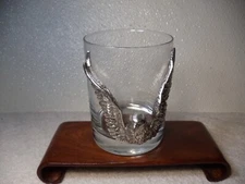 Arthur Court EAGLE  Glass  4.25" Tall  Double Old Fashion PERFECT
