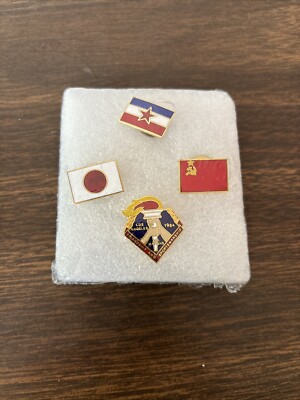 1984 Olympic Pins Japan-Yugoslavia- USSR (set Of 4) Torch Pin