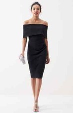 VINCE CAMUTO Popover Cocktail black off the shoulder Dress size 2