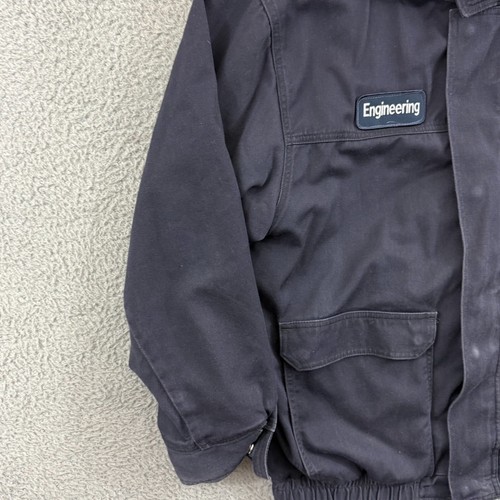 Bulwark Jacket Mens XL Blue Flame Resistant Insulated Lined Mockneck Workwear - Picture 5 of 12