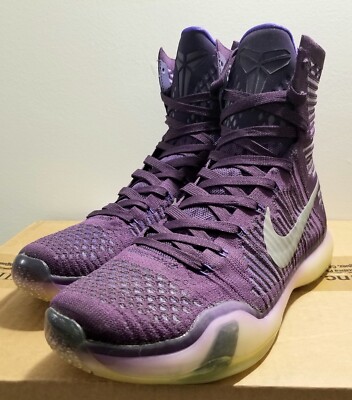 Nike Kobe 10 X Elite High Team Purple 718763-505 Mens Size 9