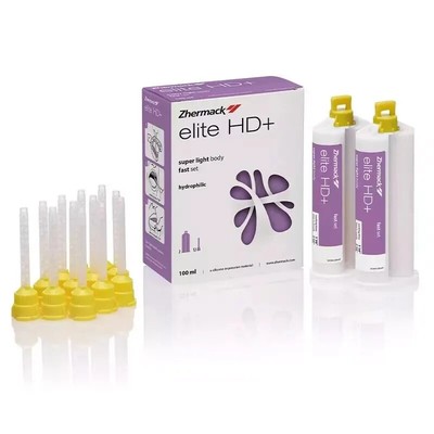 Elite HD+ Silicone Impression Material Hydrophilic Low Viscosity 50ml*2