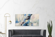Quadro moderno astratto in lamina d'oro su tela verde blu poster stampa arte della parete immagini per soggiorno decorazione della casa (50 x 70 cm) x3 senza cornice