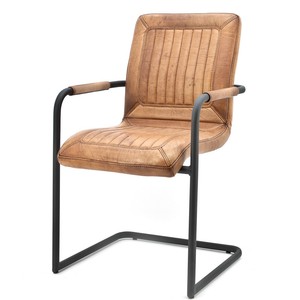 Stuhl Mika Leder Armlehnenstuhl Esszimmerstuhl Freischwinger Esszimmer Schwinger Ebay