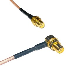 RG316 RP-SMA FEMALE to RP-SMA FEMALE ANGLE RF Cable Rapid-SHIP LOT
