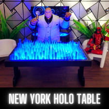 NEW YORK Holo Table With Blue LED Light, For ...