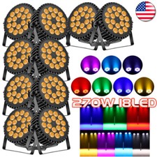10PC 270W Par Light RGBW 18 LED Strobe Stage Beam Disco DJ Party Lighting DMX512