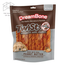 Dreambone Twists Wrapped with Chicken Rawhide-Free Dog Chews, 8.8 Oz. 36 Count