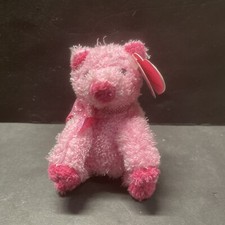 Ty Pinkys Silky Pink Pig Key Clip Metal Stuffed Animal NWT