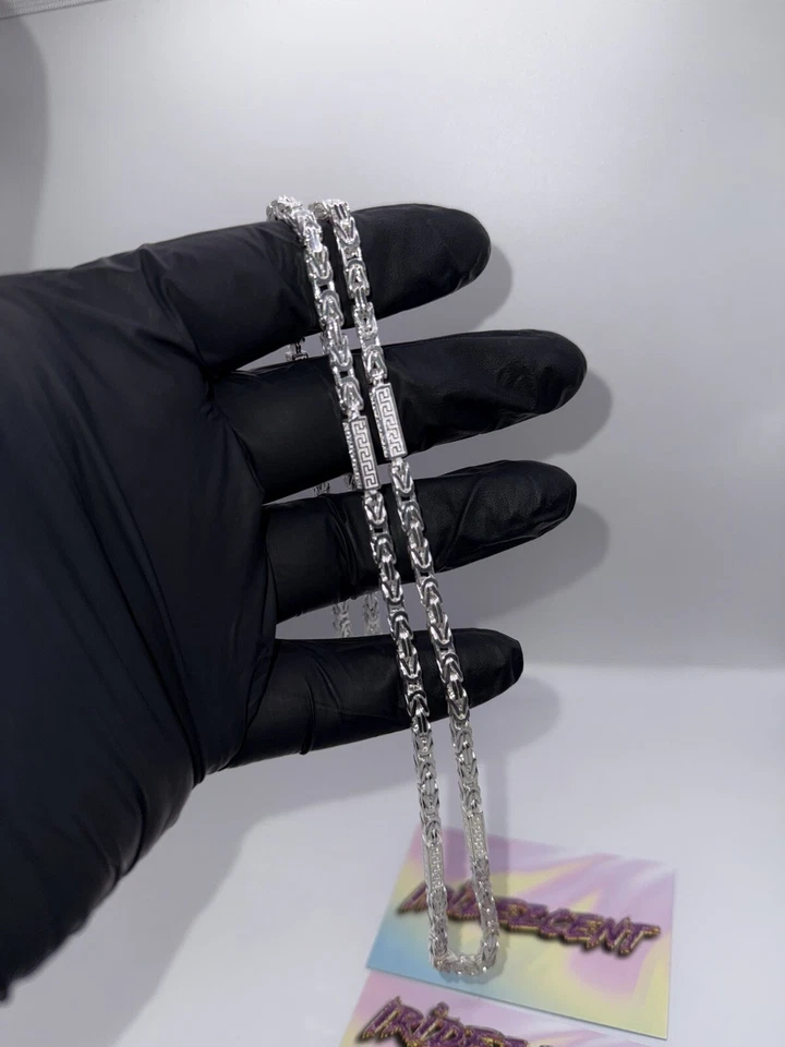Cadena bizantina Versace x de plata de ley Foto 2 de 4