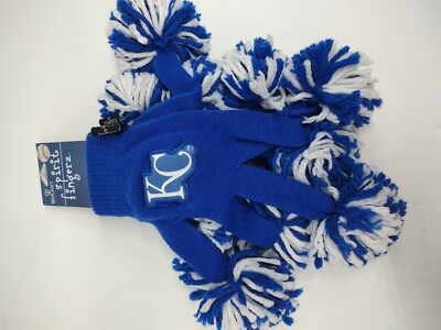 NEW MLB KC Royals Spirit Fingers Fingerz Pom Pom Gloves by Wincraft Kansas City