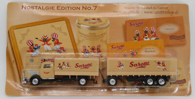 GRELL HO 1/87 TRUCK TRAILER TRUCK BUSSING NAG L4500 CHOCOLATE CARAMEL #7 IN BOX