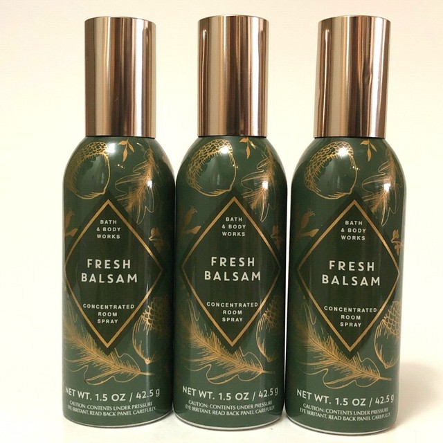 3 BATH & BODY WORKS FRESH BALSAM FRAGRANCE CONCENTRATED ROOM SPRAY 1.5