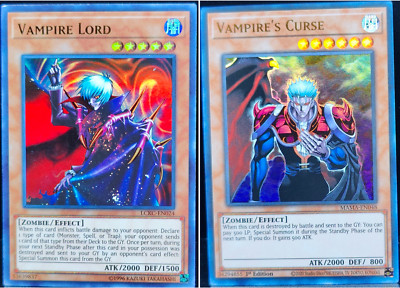 1x Vampire Lord (UR) & 1x Vampire's Curse (UR) - LC06 & MAMA NM - Yu-Gi-Oh!