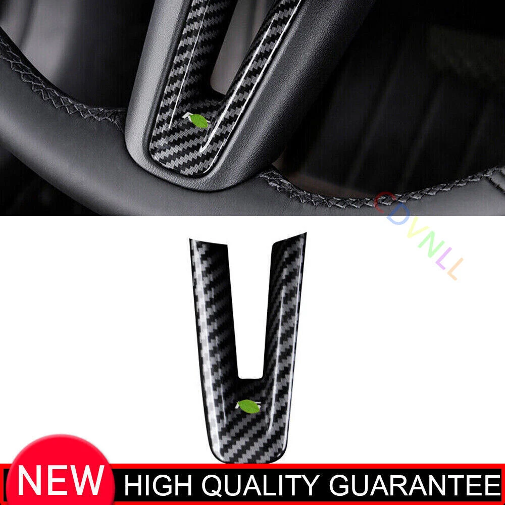 For Mazda 3 Axela 2020-2021 Carbon Fiber Steering Wheel U-Type Panel Trim Cover