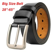 Casual Mens Belt for Jeans Genuine Leather Belt Big Tall Size 105-150cm