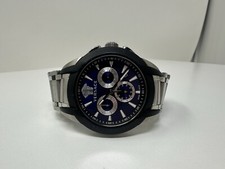 Versace Chronograph Blue Dial Stainless Steel Bracelet Watch