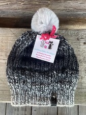 Adult Cobblestone Beanie With Removable Pom Pom