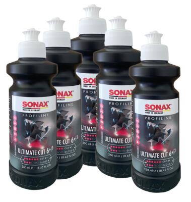 Sonax Profiline Ultimate Cut (Cut 6+ Gloss3) (5 x 250ml Bottles) Made in Germany