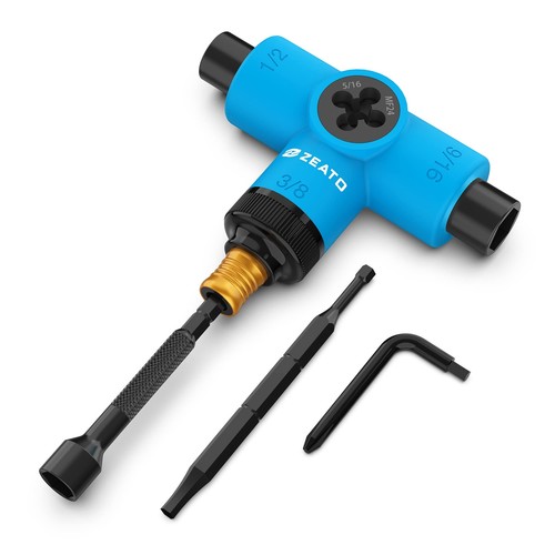 Zeato AllinSkate Tools MultiFunction Portable Skateboard T Tool