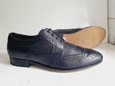 M&S COLLECTION UK 8.5 EU 42.5 MENS BLACK REAL LEATHER BROGUE DERBY FORMAL SHOES
