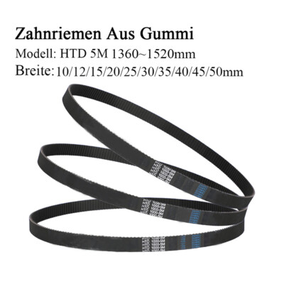 Teilung 5mm HTD 5M Zahnriemen Breite 10mm~50mm Gummi-Antriebsriemen 1360~1520mm