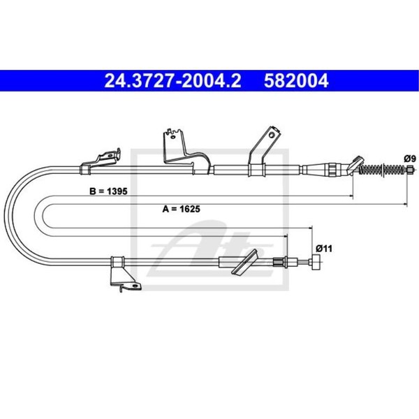 ATE Handbremsseil Bremsseil Hinten Rechts Passend FüR Suzuki Swift III-image