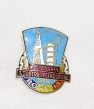 Romanian Numbered 100 Years Of Oil Industry 1857-1957 Badge