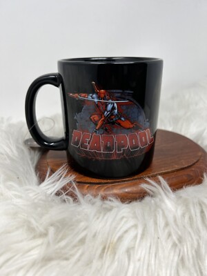 Vandor LLC Marvel Deadpool 20 oz. Black Coffee Mug