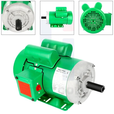 HI-TOPTOOLS Electric Motor Farm Duty Single Phase Motor 1725 RPM 145T Frame 7/8"Shaft 60HZ