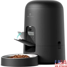 Automatic Cat Feeder Dog Food Dispenser Battery-Operated AIR Timed 2L Black New