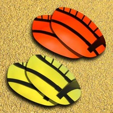 2 Pairs Polarized Lenses Replacement for-Costa Del Mar Brine-Orange Red Golden