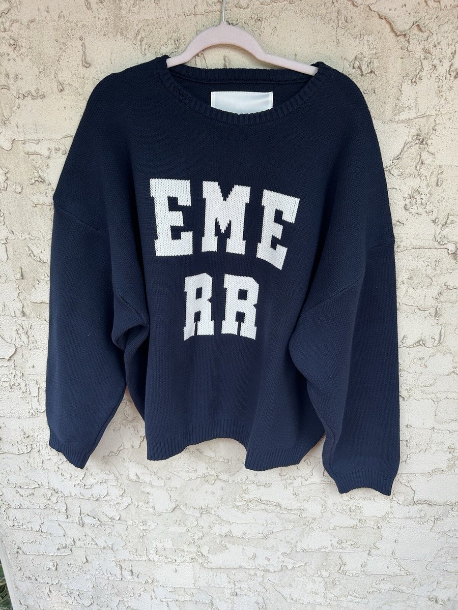 Eme Studios Oversized navy Crewneck Shirt XL
