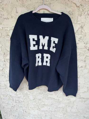 Eme Studios Oversized navy Crewneck Shirt XL