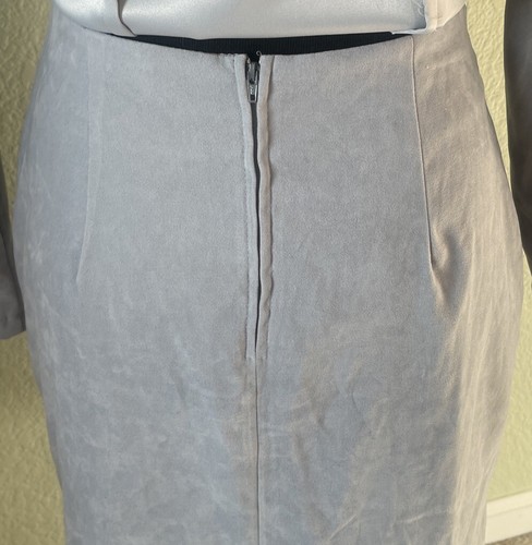 Vintage Dawn Joy Fashions Women’s 2-Piece Suit Skirt Faux Suede Size 8 Gray - 第 4/6 張圖片