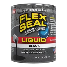 Flex Seal Liquid, 16 oz, Black, Liquid Rubber Coating Sealant