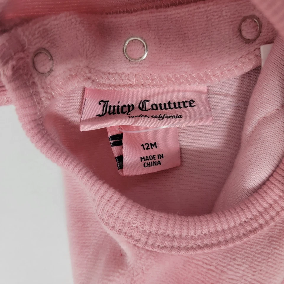 Juicy Couture младенца девочки розовый цельный наряд новый с Ярлыками 12 М 12 М месяцев - Изображение 2 из 4