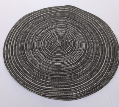 Runde Tischsets 6er Set Küchentischunterlage 38 cm Durchmesser (dunkelgrau)