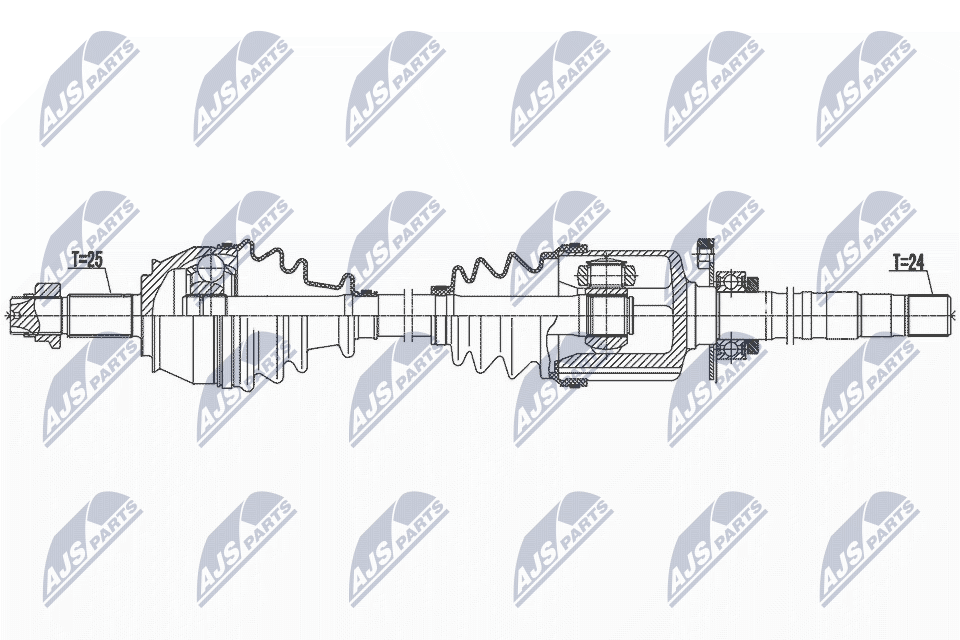 Nty Driveshaft Right For Fiat 500 1.4 100Km, 1.3D Multijet 95Km 07 - Image 5