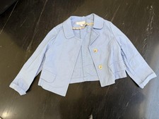 Gucci Baby Girl Blue Snap-Button Jacket Size 12/18 Months Made in Italy